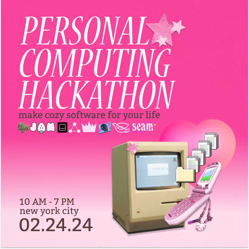 Personal computing hackathon event poster